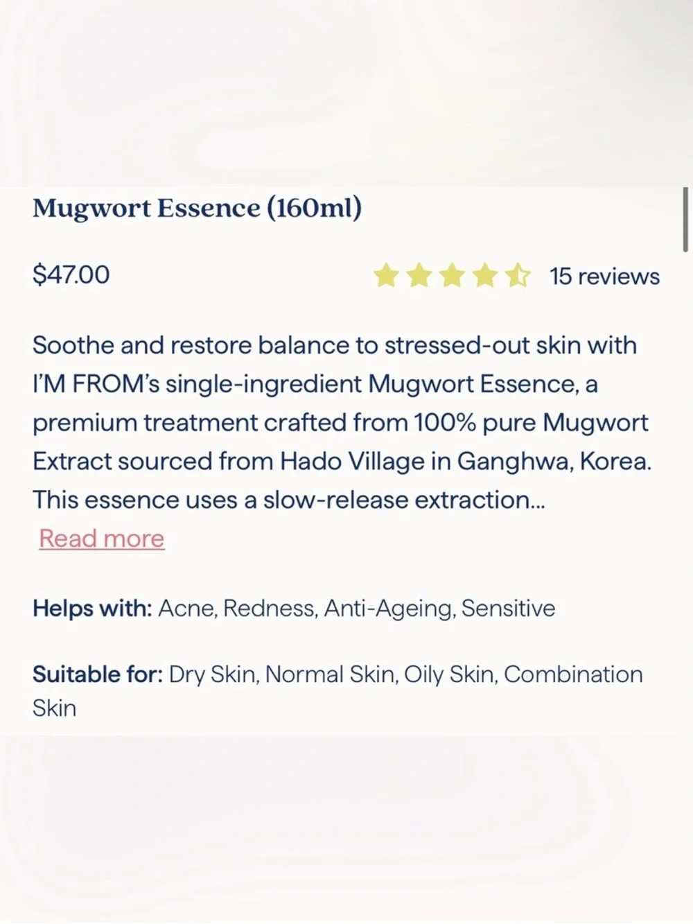 I'm from Mugwort Essence